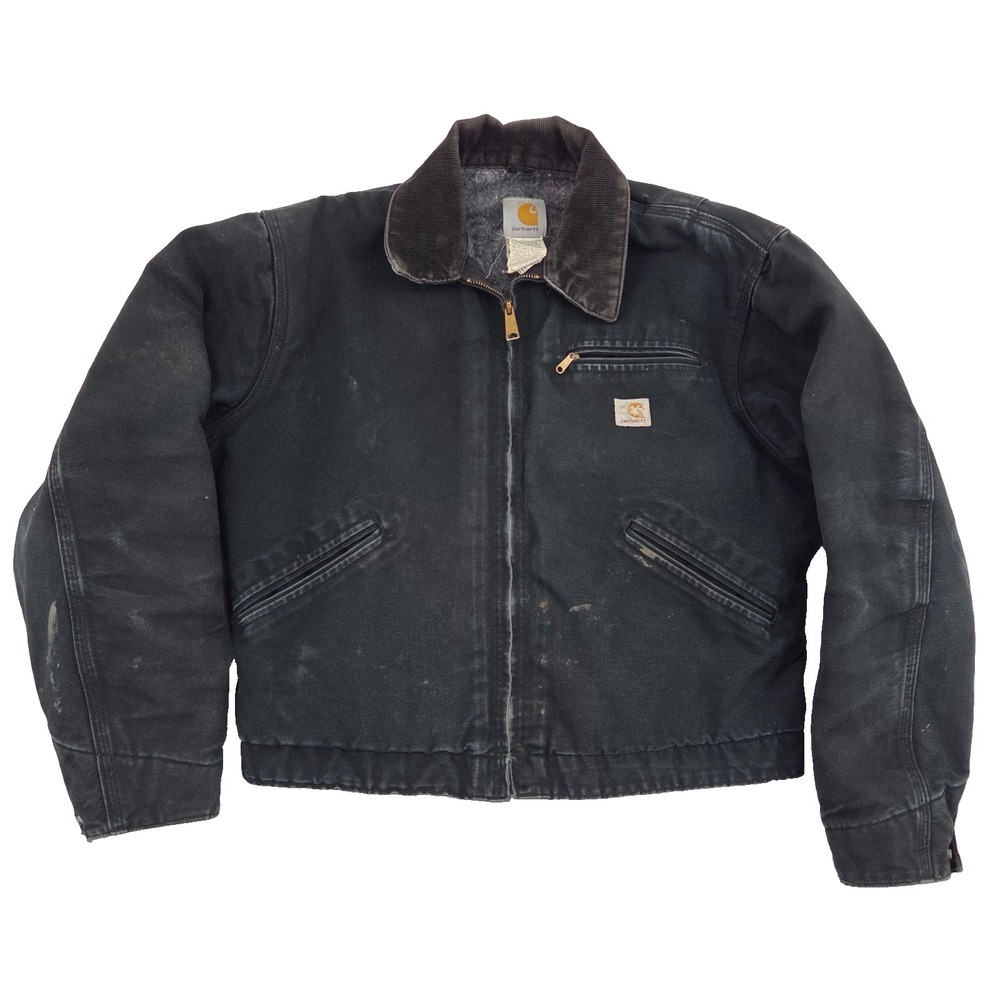 2008 Carhartt J01 BLK Blanket Lined Detroit Jacket Black Size 40 Regular USA